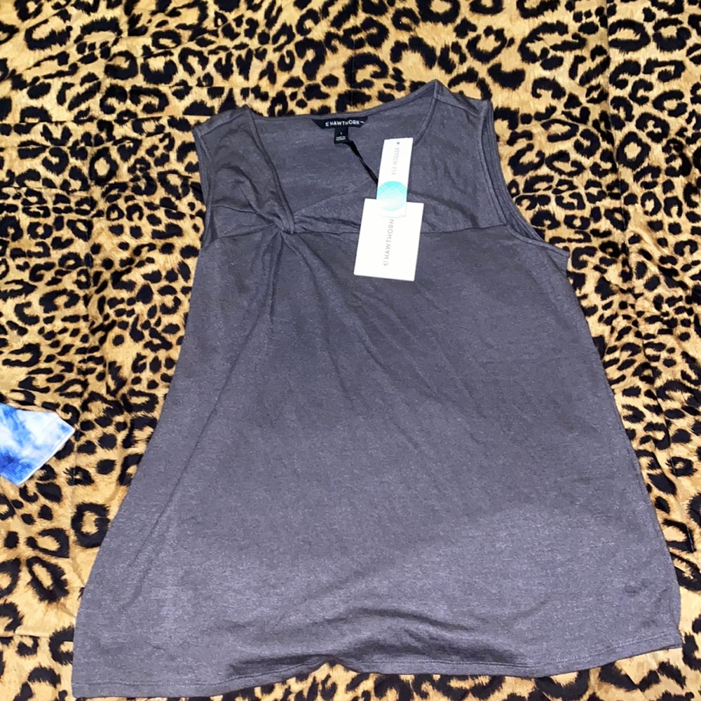 Grey blouse for a nice dinner night size Large